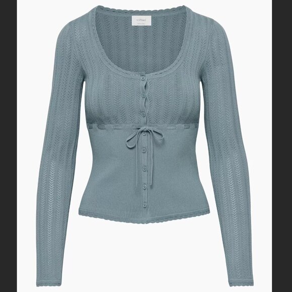 NWT Artizia Wilfred Precious Sweater Slab Blue Sz M - Picture 2 of 9